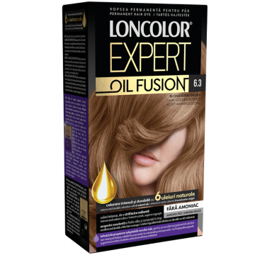 Vopsea de par permanenta Expert Oil Fusion Nr 6.3, 115ml, Loncolor