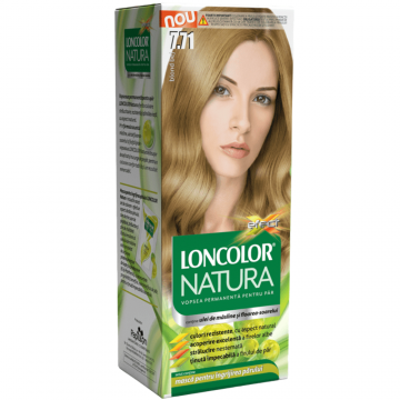 Vopsea de par permanenta Natura Nr. 7.71, 115ml, Loncolor