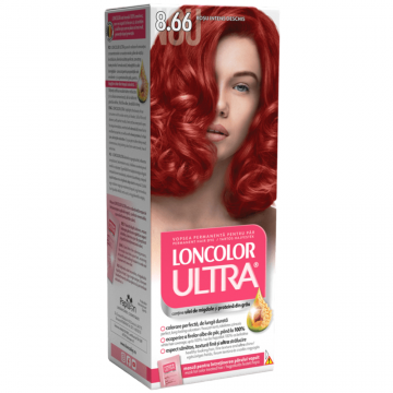 Vopsea de par permanenta Ultra Nr. 8.66, 110ml, Loncolor