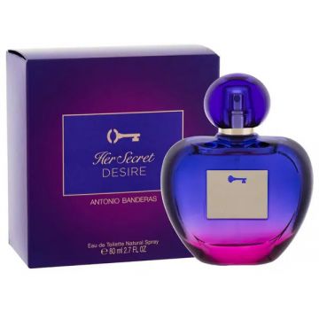 Antonio Banderas Her Secret Desire, Apa de toaleta, Femei (Gramaj: 80 ml)