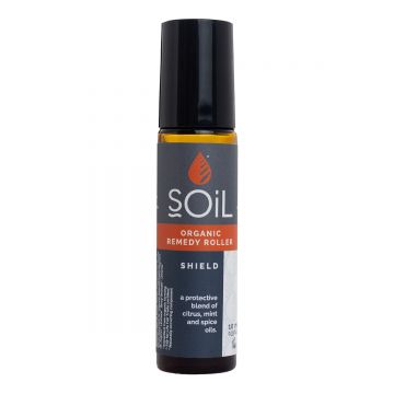 Roll-on cu uleiuri esentiale pure organince Ecocert imunitate Shield, 10ml, Soil