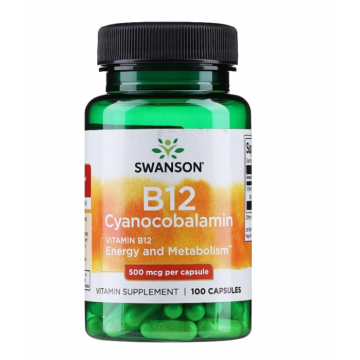 Swanson B12 Cyanocobalamin 500 mcg 100 caps