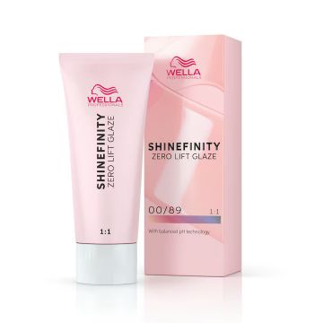 Vopsea demi-permanenta Shinefinity Zero Lift Glaze 00/89 Albastru, 60 ml, Wella Professionals