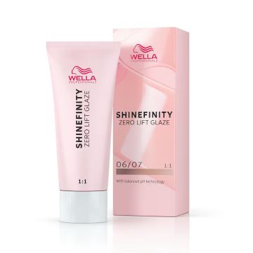 Vopsea demi-permanenta Shinefinity Zero Lift Glaze 06/07 Deep Walnut, 60 ml, Wella Professionals