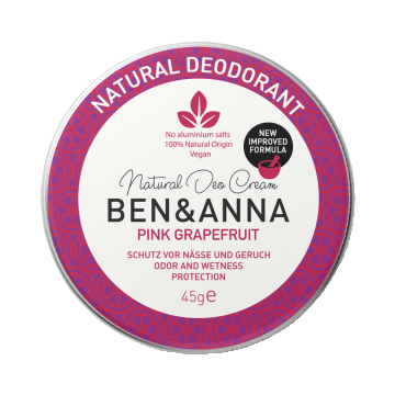 Deodorant natural crema Pink Grapefruit, 45g, Ben&Anna