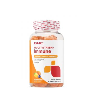 Jeleuri pentru barbati si femei cu sustinerea imunitatii Multivitamin + Immune, 60 jeleuri, GNC