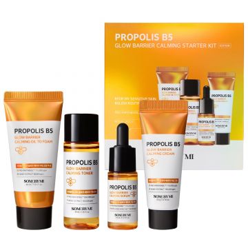 Kit pentru protectia barierei cutanate cu propolis si vitamina B5 Propolis B5 Line, Some By Mi