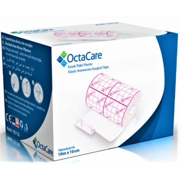 OctaCare banda adeziva elastica 10cm/10m - 1 rola