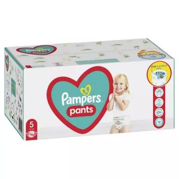 Scutece Pants Stop&Protect Nr. 5 pentru 12-17 kg, 96 bucati, Pampers