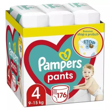 Scutece Pants Stop&Protect XXL Box Nr.4 pentru 9-15 kg, 176 bucati, Pampers