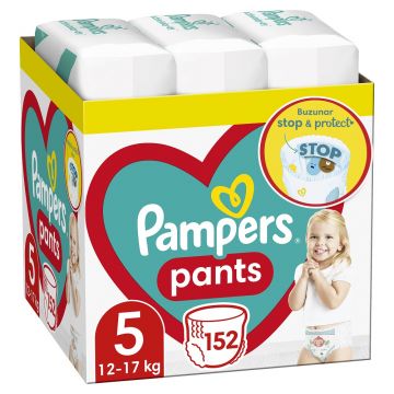 Scutece Pants Stop&Protect XXL Box Nr.5 pentu 12-17 kg, 152 bucati, Pampers