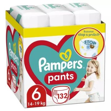 Scutece Pants Stop&Protect XXL Box Nr.6 pentru 14-19 kg, 132 bucati, Pampers