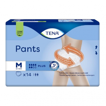 Scutece tip chilot pentru adulti Pants, Plus Medium, 14 bucati, Tena