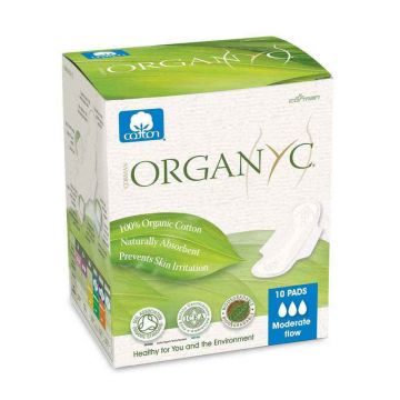 Absorbante intime din bumbac organic pentru zi, 10 bucati, Organyc