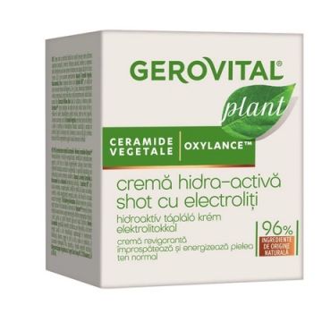 Crema cu electroliti Hidra-Activa Shot Plant, 50ml, Gerovital