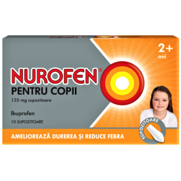 Nurofen supozitoare pentru copii 125mg - 10 supozitoare