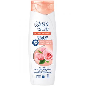 Sampon cu apa de trandafiri, 360ml, Wash&Go