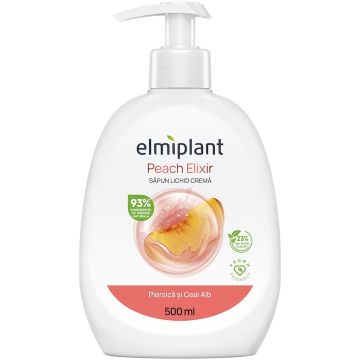 Sapun lichid cu piersica si ceai alb Peach Elixir, 500ml, Elmiplant