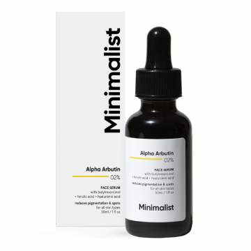 Ser pete pigmentare 02% Alpha Arbutin, 30ml, Minimalist