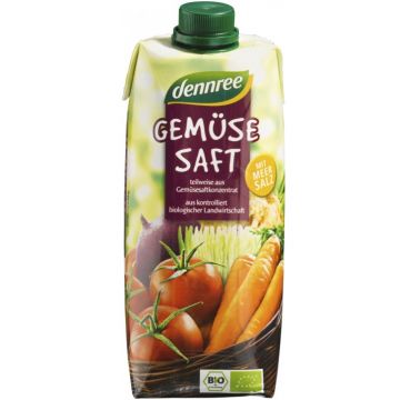 Suc de legume vegan si ecologic, 500ml, Dennree