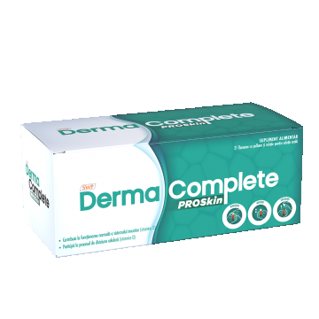 Supliment pentru leziuni cutanate ale pielii Derma Complete Proskin, 21 fiole, Sun Wave Pharma