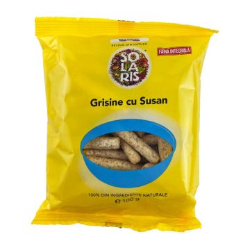 Grisine din faina integrala si susan, 100g, Solaris