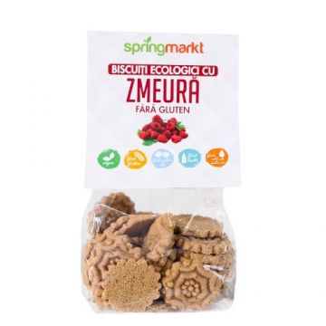 Biscuiti Eco cu zmeura fara gluten, 100g, Springmarkt