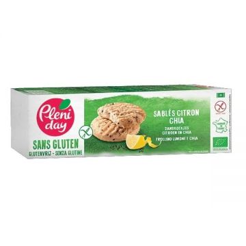 Biscuiti eco fara gluten cu lamaie si chia, 150g, Pleniday