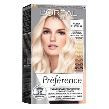 Decolorant de par pana la 9 tonuri Ultra Platinum Preference, 154ml, L'Oreal Paris