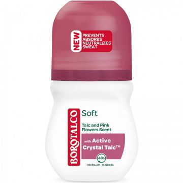 Deodorant roll-on Borotalco Soft, 50 ml (Concentratie: Roll-On, Gramaj: 3 x 50 ml)