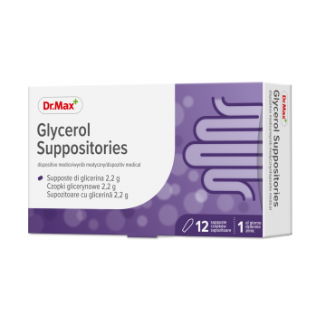 Dr. Max Glycerol Suppositories 2,2g, 12 bucati