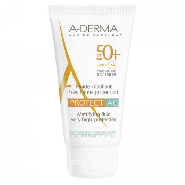 Fluid matifiant SPF 50+ Protect AC Laboratoires A- Derma (Concentratie: Fluid Normalizant, Gramaj: 40 ml)