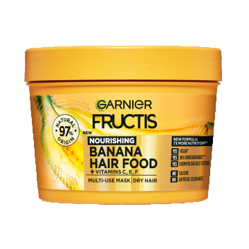 Masca hranitoare pentru parul uscat Hair Food Banana, 390ml, Fructis