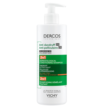 Sampon si balsam 2 in 1 anti-matreata pentru toate tipurile de par Dercos, 400 ml, Vichy