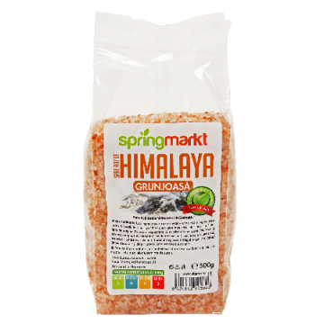 Sare roz de Himalaya grunjoasa, 500g, Springmarkt