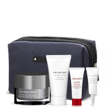 Set Shiseido Men Gel hidratant 75 ml + Spuma curatare 125 ml (Gramaj: 125 ml, Concentratie: Spuma de curatare)