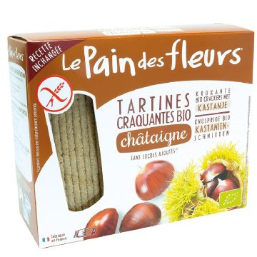 Turte crocante ecologice cu castane fara gluten, 150g, Le Pain des Fleurs