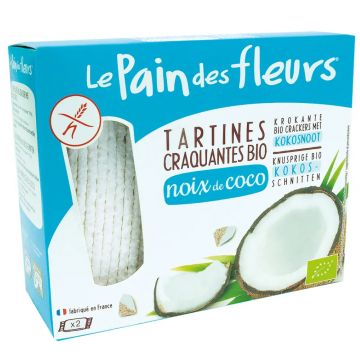 Turte crocante ecologice cu cocos fara gluten, 150g, Le Pain des Fleurs