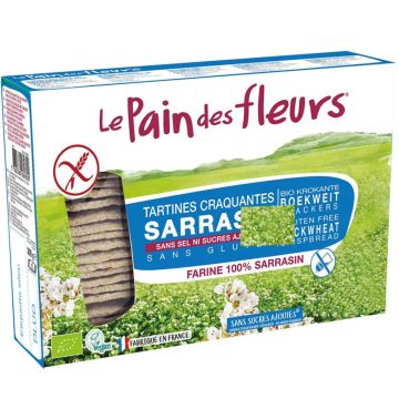 Turte crocante ecologice cu hrisca fara gluten, sare si zahar, 150g, Le Pain des Fleurs