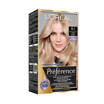 Vopsea de par permanenta cu amoniac Preference 8.1 Copenhague, 174ml, L'Oreal Paris