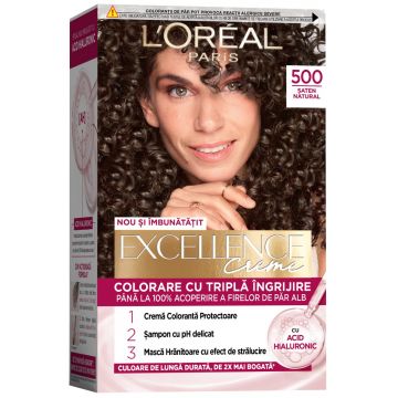 Vopsea de par permanenta Excellence Creme 5.3 Saten Deschis Auriu, 192ml, L'Oreal Paris