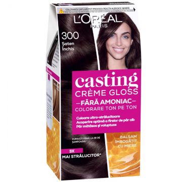 Vopsea de par semi-permanenta fara amoniac Casting Creme Gloss 300 Saten Inchis, 180ml, L'Oreal Paris