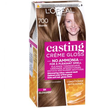 Vopsea de par semi-permanenta fara amoniac Casting Creme Gloss 700 Blonde, 180ml, L'Oreal Paris