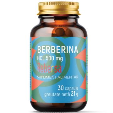 Berberina HCL 500mg, 30 capsule, Laboratoarele Remedia