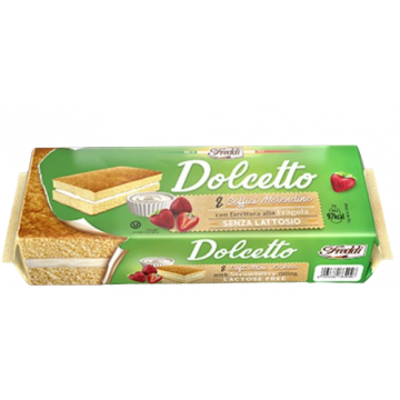 Cake-bar cu capsuni fara lactoza Dolcetto, 8x25g, Freddi Dolciaria