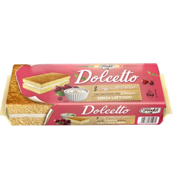 Cake-bar cu crema de cirese fara lactoza Dolcetto, 8x25g, Freddi Dolciaria