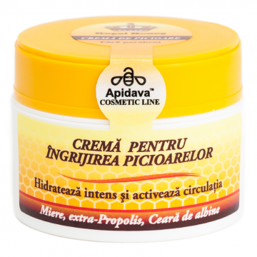 Crema pentru ingrijirea picioarelor, 50 ml, Apidava