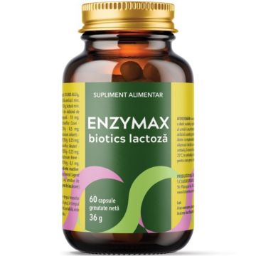 Enzymax Biotics Lactoza, 60 capsule, Laboratoarele Remedia