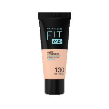 Fond de ten Matte & Poreless 130 Buff Beige Fit Me, 30ml, Maybelline