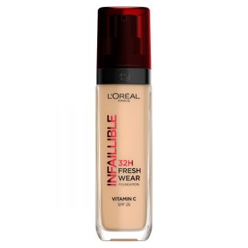 Fond de ten rezistent la transfer Infaillible 32h Fresh Wear 210 Cool Rose, 30ml, L'Oreal Paris